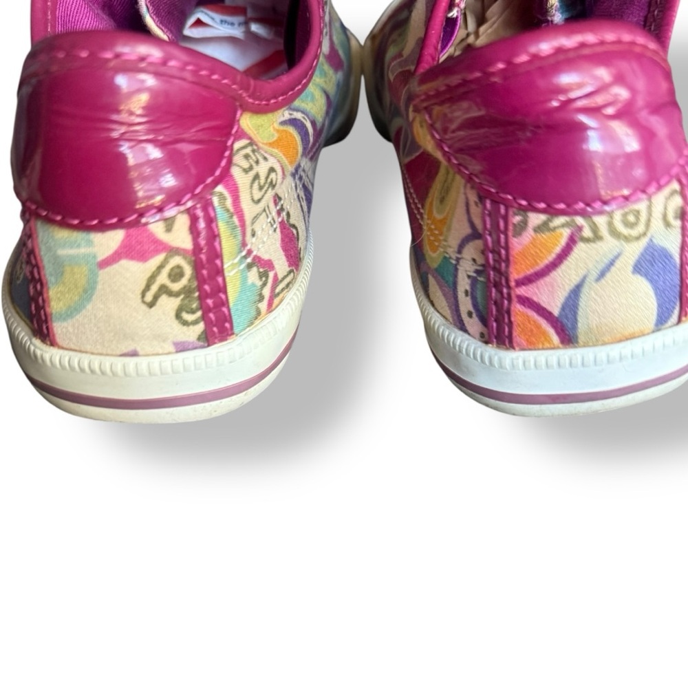 Coach 🪢 RARE, Bev Poppy Multicolor Colorful Slip-On Laceless Sneakers Size 7.5 - Picture 4 of 9